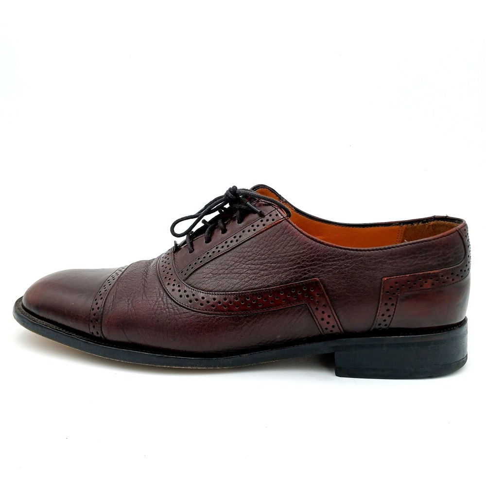 MEZLAN Napoli Brown Leather Cap Toe Oxford Dress Shoes Mens Size 11 M